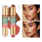 Double-Ended Blush and Bronzer Stick, Multi-Use Cream Cheek Color, Luminous Finish Contour Makeup