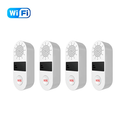 Smart SOS Panic Button – 130dB Sound & Light Alarm with WiFi App Notifications