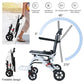 Lightweight Foldable Transport Wheelchair for Adults – Portable Travel Chair with Adjustable Backrest & Safety Belt