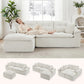 110-Inch L-Shaped Boneless Cloud Sectional Sofa with Ottoman – Deep Seat Chenille Modular Couch, No Assembly Required