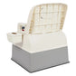 Portable Bedside Commode Chair with Armrests – Dual-Lid Toilet Chair for Seniors & Adults, 220 lb Capacity