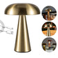 Rechargeable LED Mushroom Table Lamp, Touch Dimming, Cordless Bedside Night Light for Bedroom and Table Decor