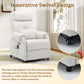 Compact Power Recliner Chair with Wheels & USB Ports, Electric Reclining Chair for Small Spaces, Living Room, Bedroom & Office