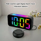 RGB LED Vibrating Alarm Clock with Dual Alarms, 12/24-Hour Display, USB Powered Bedside Digital Clock