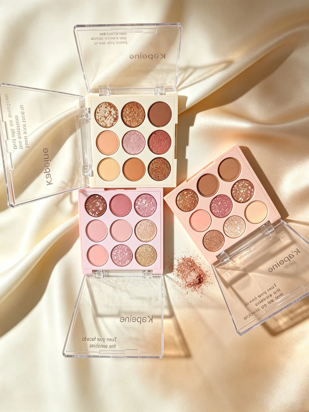 9-Pan Face and Eye Palette, Eyeshadow, Highlighter, Blush and Contour, Oat and Rose Shades
