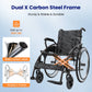 2-in-1 Rollator Walker & Transport Wheelchair with Seat – Lightweight Foldable Mobility Chair for Adults