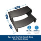 Portable Non-Slip Hot Tub Spa Step, 300 lbs Capacity, Weather-Resistant UV Polyethylene, Reversible Tread, Made in USA