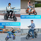450W Electric Scooter with Seat for Adults, 15-Mile Range, 16 MPH, 12" Tires, Rear Basket, Adjustable Seat, UL2272 Certified
