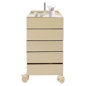 5-Tier 360° Rotating Storage Cabinet, Mobile Bedside Side Table with Multi-Level Storage for Bedroom, Sofa & Living Room