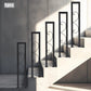 Black U-Shaped Stair Handrail – Wall-Mounted Anti-Slip Safety Grab Bar for Indoor & Outdoor Stairs