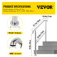 Stainless Steel Stair Railing for 3–5 Steps – Adjustable Transitional Handrail for Stairs & Level Surfaces