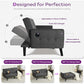 65-Inch Futon Sofa Bed – Convertible Tufted Loveseat with Adjustable Backrest & Dual USB Charging for Small Spaces, Dark Grey