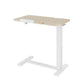 Height Adjustable Overbed Table with Tilting Desktop, Rolling Bedside Laptop Desk with Lockable Casters & Steel Frame for Home Use