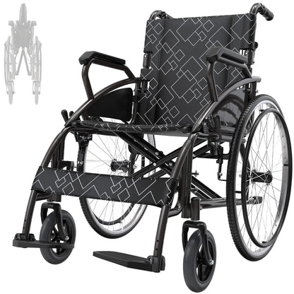 2-in-1 Rollator Walker & Transport Wheelchair with Seat – Lightweight Foldable Mobility Chair for Adults