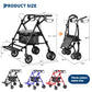 Lightweight Foldable Transport Wheelchair for Adults – Portable Travel Chair with Adjustable Height & Under-Seat Storage