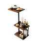 Adjustable C-Shaped Side Table – 360° Swivel, Height Adjustable Laptop Table with 3-Tier Storage for Sofa & Bed
