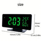 USB Digital Alarm Clock with Date Display, Loud Alarm for Heavy Sleepers, LED Bedside Desk Clock for Bedroom – Green