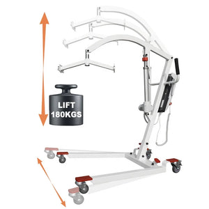 Foldable Electric Patient Hoist with Sling and Adjustable Height