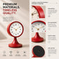 Vintage Analog Alarm Clock with Night Light, Silent Quartz Movement, Battery Operated Small Bedside Desk Clock for Bedroom