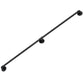 Black Pipe Stair Handrail – Rustic Wall-Mounted Railing with Round Corners, 4FT–16FT