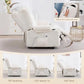 Electric Power Loveseat Recliner, Adjustable 2-Seat Reclining Sofa with Footrests & Charging Port for Living Room