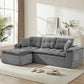 110-Inch L-Shaped Boneless Cloud Sectional Sofa with Ottoman – Deep Seat Chenille Modular Couch, No Assembly Required