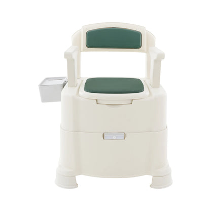Portable Bedside Commode Chair with Motion Sensor Light – Floor-Standing Toilet Aid, 220 lb Capacity