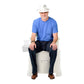 Portable Bedside Commode Chair with Armrests & Backrest – 2 Height Settings, Dual Buckets, 220 lb Capacity