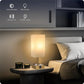Bedside Table Lamps Set of 2, 3-Way Dimmable Nightstand Lamps with USB-A and USB-C Charging Ports, 2 AC Outlets and 3000K LED Bulbs