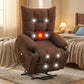 Power Lift Recliner Chair with Massage, Extra-Wide 57 cm Seat, High Back Linen Upholstered Sofa with Side Pocket