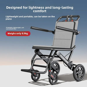 Lightweight Foldable Manual Wheelchair with Airless Wheels