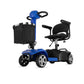 250W 4-Wheel Electric Mobility Scooter for Adults, Foldable 88 lb Design, 12-Mile Range, 360° Swivel Seat, Anti-Tip Wheels