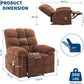 Dual Motor Power Lift Recliner Chair with Massage & Heat, Extra-Wide Overstuffed Recliner with Adjustable Headrest & Remote Control
