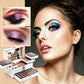 All-in-One Makeup Kit with Mirror, Makeup Tools, Lipstick, Eyeshadow & Blush, Silver Carry Case