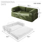Folding Modular Sofa Bed – Convertible Corduroy Floor Couch & Lounge Mattress for Living Room, Bedroom & Guest Room
