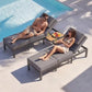 3-Seat Modular Outdoor Sofa Bed with Adjustable Reclining Lounge – Convertible Patio Couch with Detachable Side Table