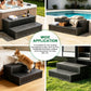 36.6 Inch Non-Slip Hot Tub Steps with 32 Gallon Storage, Outdoor Spa Stairs for Pool, RV & Deck, Black