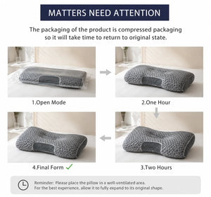 Soybean Fiber Ergonomic Contour Neck Pillow for Side & Back Sleepers, Breathable Head, Neck & Shoulder Support Pillow