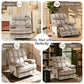 Oversized Extra-Wide Recliner Chair – Heavy-Duty 400 lb Velvet Single Sofa Lounge Chair for Living Room