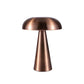 Rechargeable LED Mushroom Table Lamp, Touch Dimming, Cordless Bedside Night Light for Bedroom and Table Decor