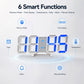 3D LED Digital Alarm Clock with Night Light, Adjustable Brightness, Wall-Mount Electronic Clock for Bedroom & Living Room