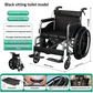 Lightweight Foldable Travel Wheelchair with Hand Brake and Commode Seat