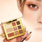9-Color Orange & Brown Eyeshadow Palette, Matte & Shimmer, Highly Pigmented, Long-Lasting Eye Makeup