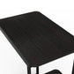 C-Shaped Side Table with Storage Shelf, Wood Grain Sofa Snack Table & Laptop Stand for Small Spaces