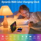 LED Projection Alarm Clock with Mirror Display, 180° Rotatable Projector, Dual Alarms, Snooze & Auto Dimming for Bedroom