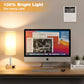 Touch Bedside Table Lamps Set of 2, 3-Way Dimmable Small Nightstand Lamps with USB-A and USB-C Charging Ports for Bedroom
