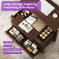 39.4" Lift-Top Coffee Table with 2 Drawers & Hidden Storage, Square Wood Center Table for Living Room & Home Office