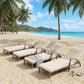 Set of 2 Outdoor Chaise Lounge Chairs – 5-Position Adjustable PE Wicker Recliners with 3.5-Inch Cushions & Wheels, 400 lb Capacity
