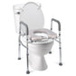 Height Adjustable Raised Toilet Seat with Padded Seat – Homecare Commode & Bathroom Safety Frame, 350 lb Capacity