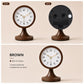 Vintage Analog Alarm Clock with Night Light, Silent Quartz Movement, Battery Operated Small Bedside Desk Clock for Bedroom